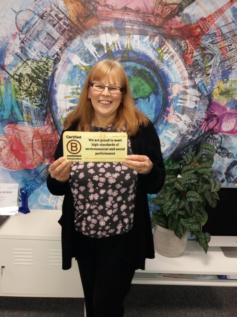 B Corp plaque - Comtec